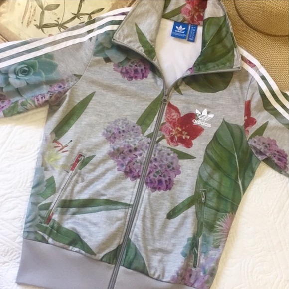 adidas botanical floral jacket